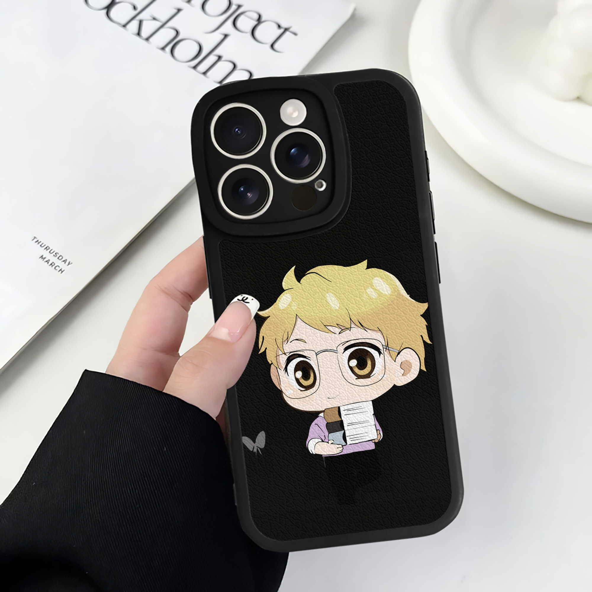 （画像用） ハイキュー!! Haikyu!! 【iPhone 16シリーズ対応】シリコンスマホケース（レザー調） 材質：シリコン